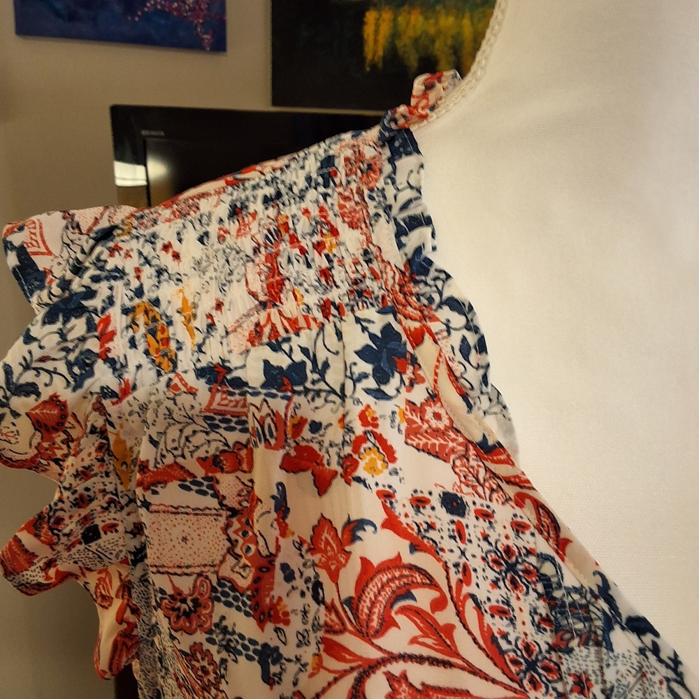 Daniel Rainn Multicolor Patchwork Blouse - Picture 3 of 6